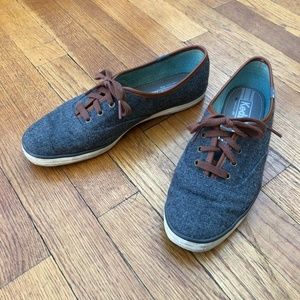 Grey Wool Champion Keds